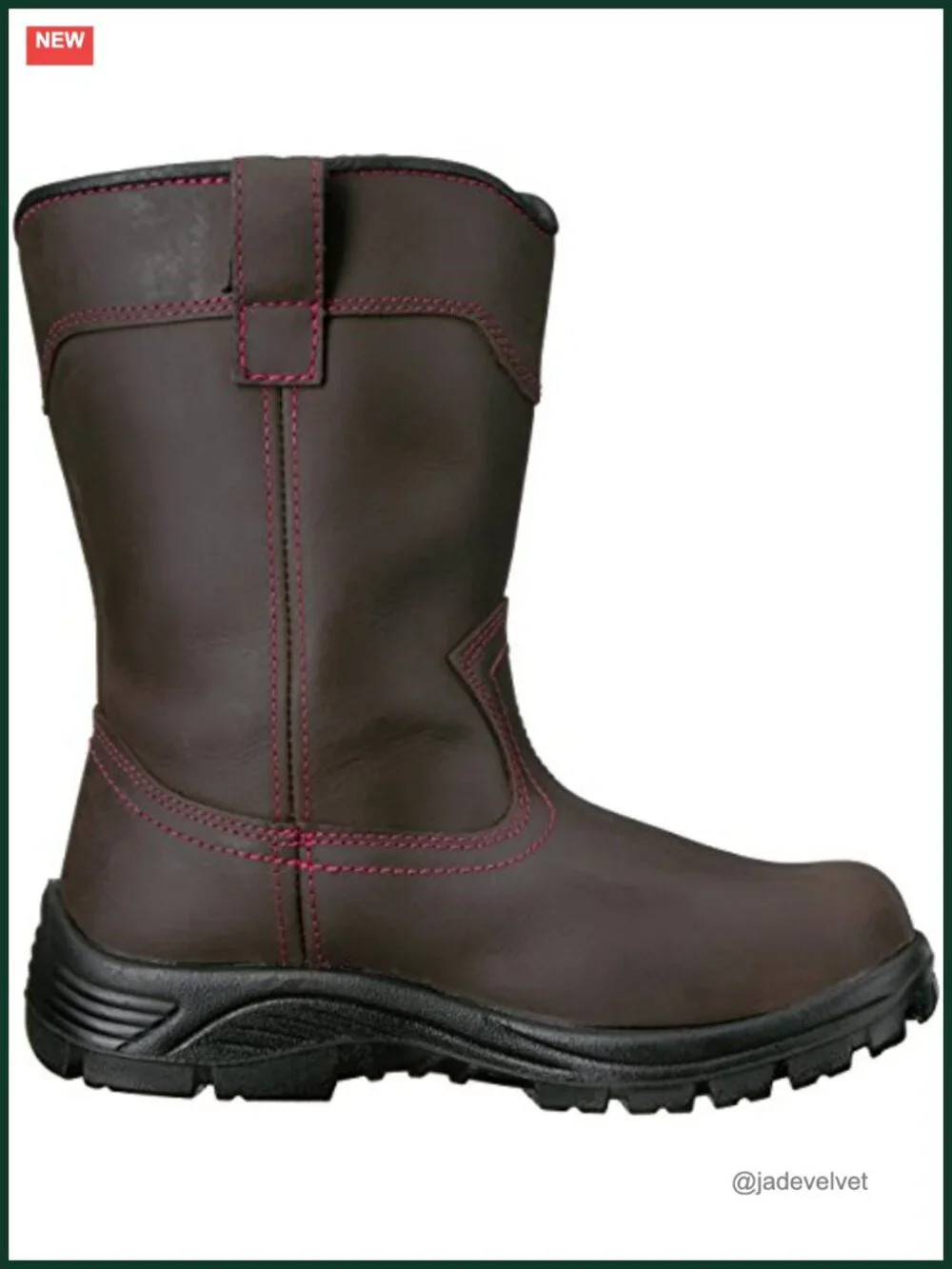 Composite Toe Waterproof Pull On Work Boot, Full Grain Leather, Slip Resistant